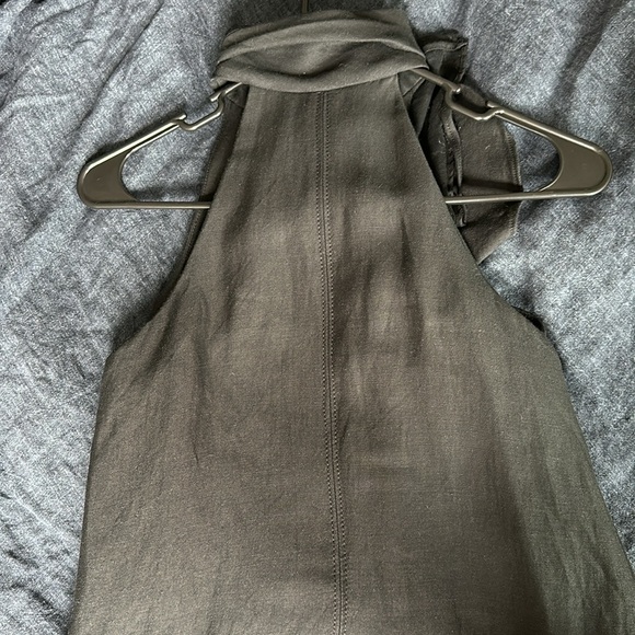 Club Monaco one size black ruffle zip dress - Picture 6 of 14